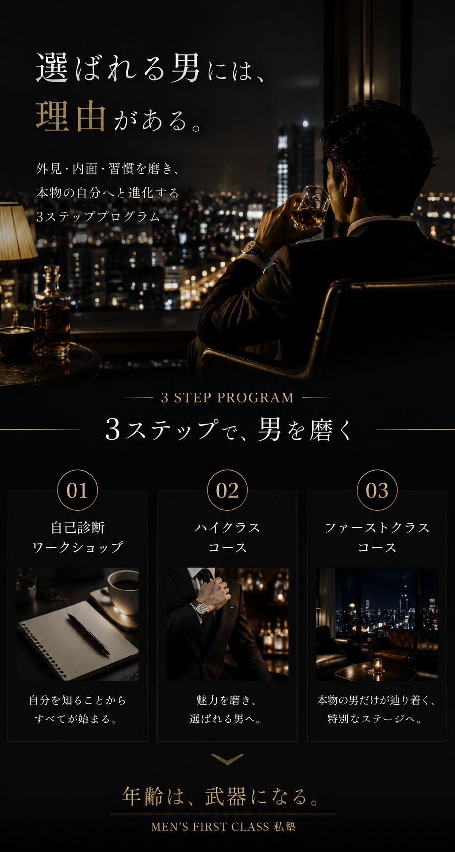 3 STEP PROGRAM - 自己診断ワークショップ・ハイクラスコース・ファーストクラスコース 概要
