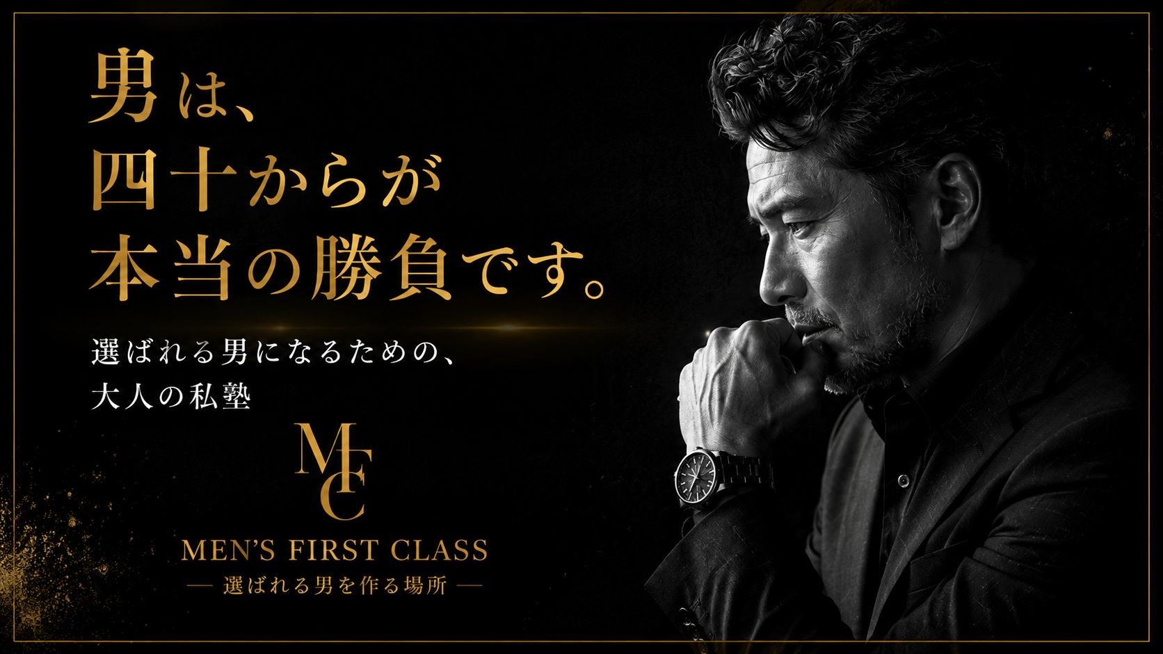 男は、四十からが本当の勝負です。選ばれる男になるための、大人の私塾 Men's First Class